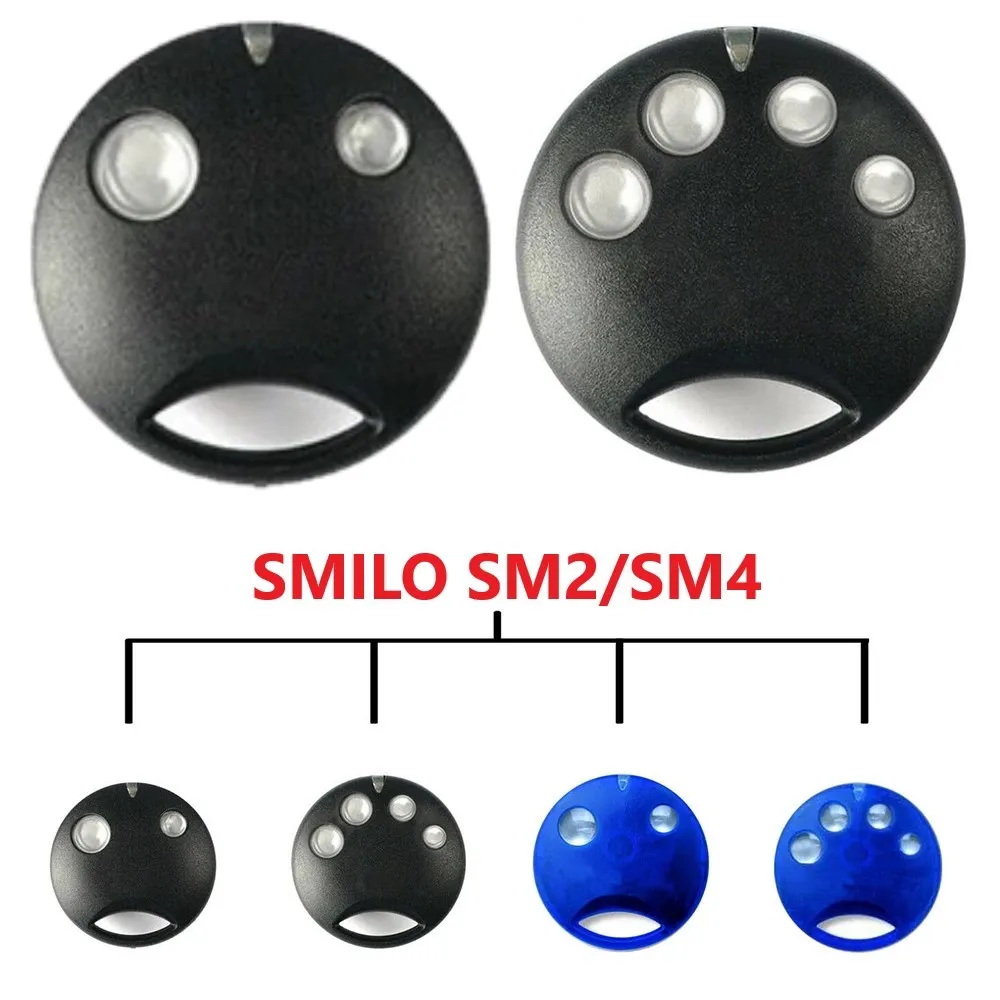 

SMILO SM2 SMILO SM4 Remote Control Garage Gate Door Command Have Label 433.92MHz Rolling Code Gate Opener Wireless Transmitter