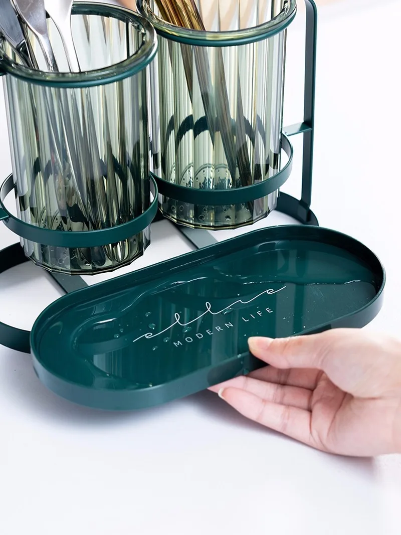 Nordic Chopstick Holder Household Kitchen Racks Tableware Storage Box Drain Decoration