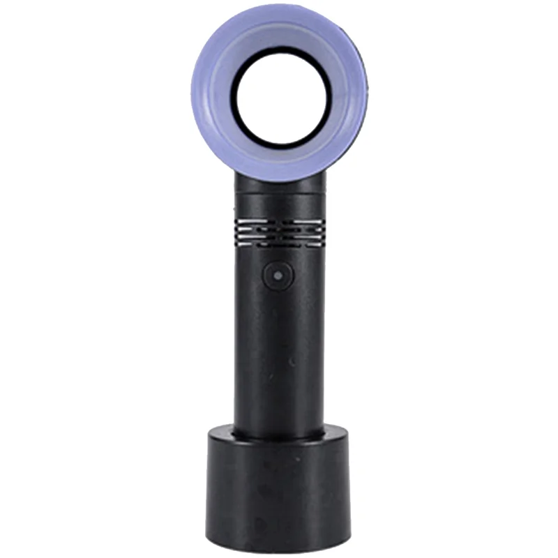 Rechargeable Mini Hand Fan Small Battery Fan Bladeless & Portable Fan for Travel, Camping, Bedroom & Desk (Black)