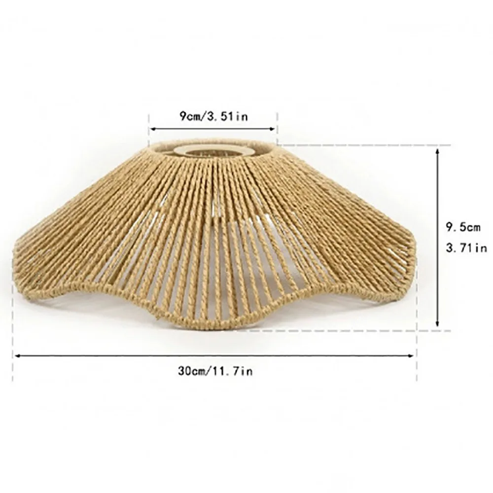 Weaving Design Woven Lampshade Vintage Style Light Fixture Vintage Lampshade Hanging Cane Inspired Light Fixture Home Decoration