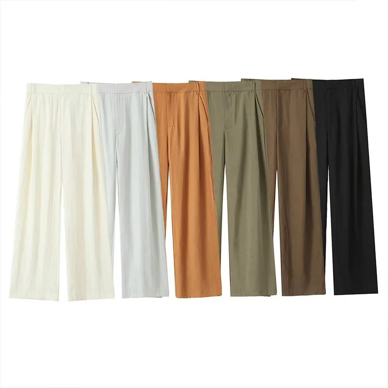 

Autumn And Winter Women's 2023 New Casual Fashion Trend High-Waisted Wide-Leg Trousers Loose And Elegant Drag Trousers