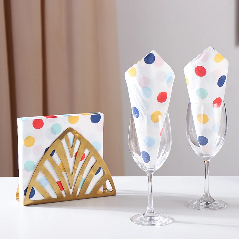 10/20pcs/Pac New Colourful Dot Napkins Blue Printed Paper Napkins Wedding Paper Butterfly Bone Bart Placemat 2-Ply 33cm