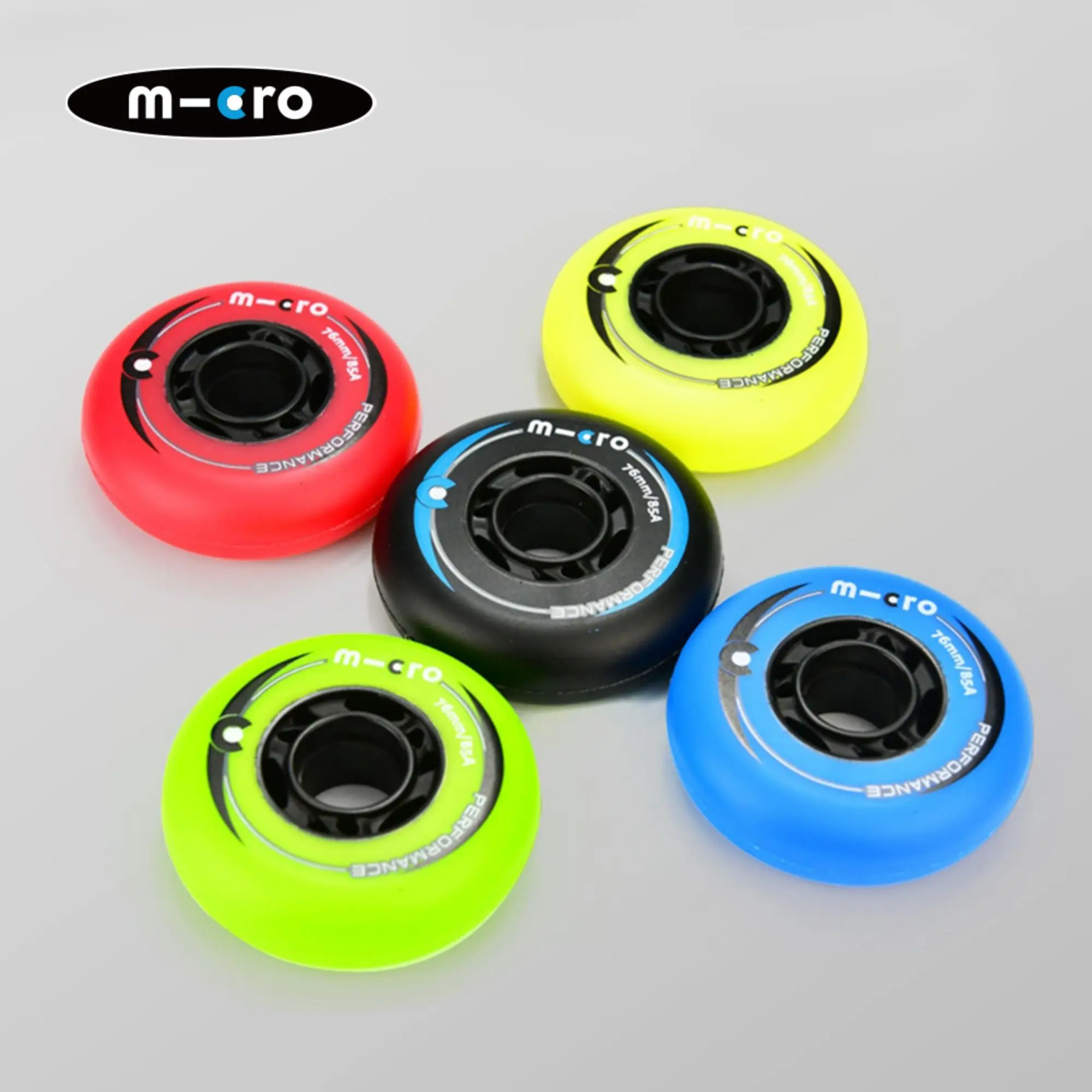 4PCS 76/80mm 3.15Inch 85A Colorful Thick PU Wheel for Slalom Skates, Freestyle Skate Wheels,