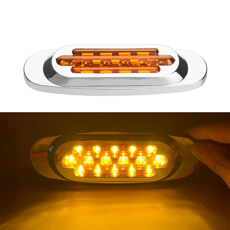 

2pcs Truck LED Tail Light 12V 24V Side Marker Lights Outline Lamp Trailer Van Bus Waterproof Indicator Flash Light Truck Lamps