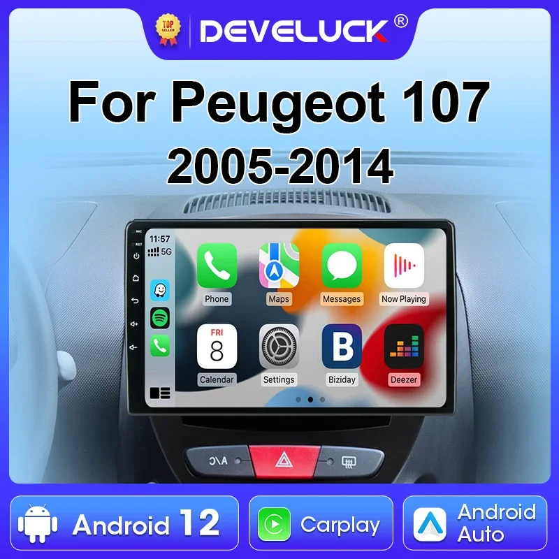 Autoradio 4G[6+128G]pour Peugeot 107 Citroen C1 2005-2014 Prendre En