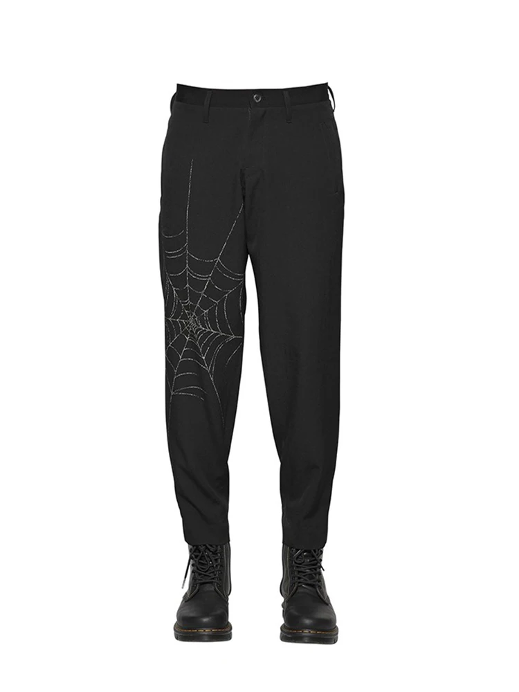 

y3 yohji yamamoto pants Unisex Cobweb yamamotos wide leg trousers owen pant dark style Casual pant for men clothing women pants
