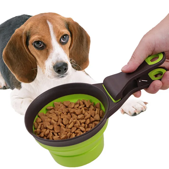 Collapsible Dog Food Scoop Pet Bag Clip Outdoor Bowl Measuring Cup Cat Food Sealing Clip Multifunctional Convenient Pet Supplies Collapsible Dog Food Scoop Pet Bag Clip Outdoor Bowl Measuring Cup Cat Food Sealing Clip Multifunctional Convenient Pet Supplies