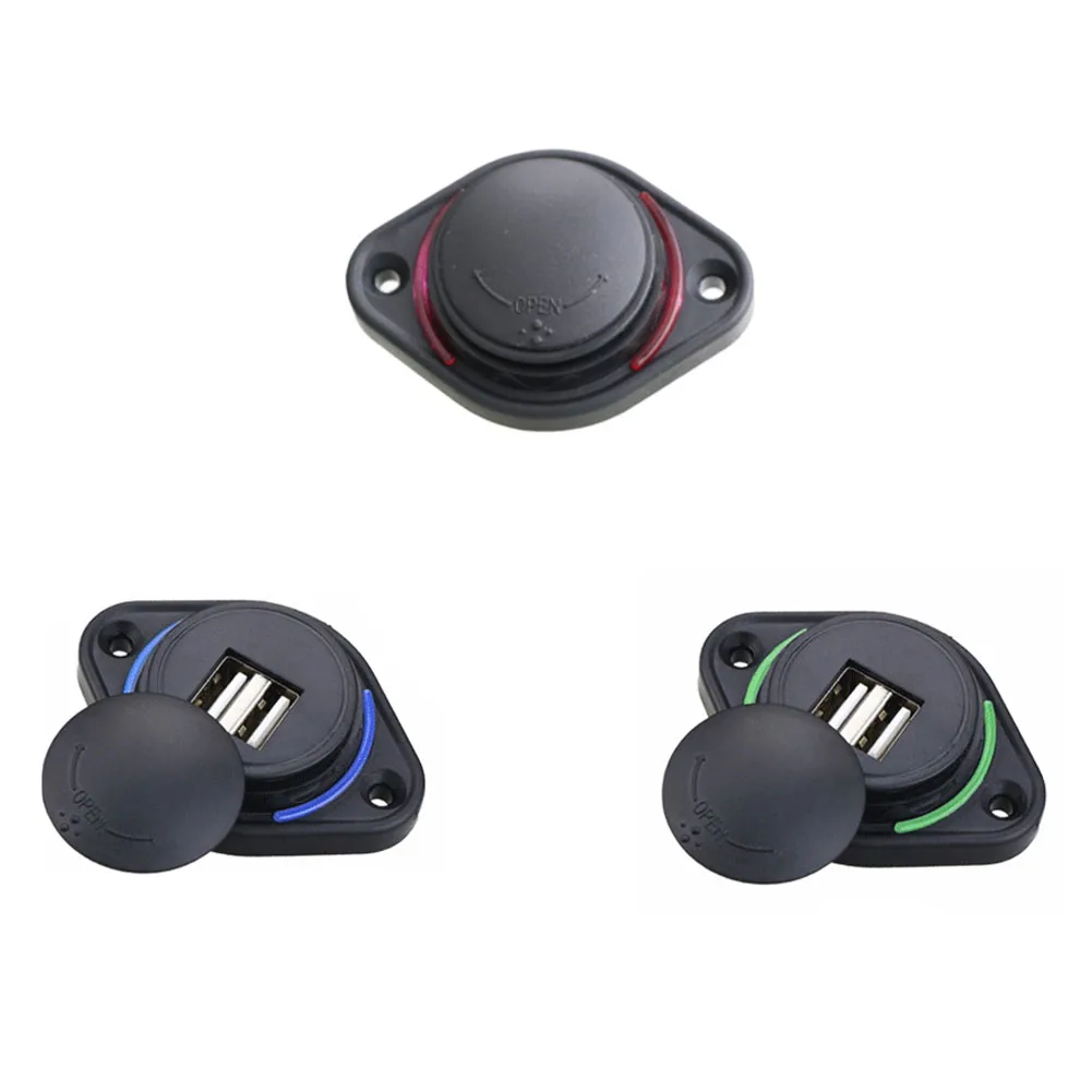

Dual USB LED Charger Socket Car Charger Dual USB Waterproof Adapter Power Socket Universal For 12V-24V Motorcycle Bus Ship