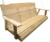 5' Natural Cedar Porch Swing, Amish Crafted, includes Chain & Springs 3