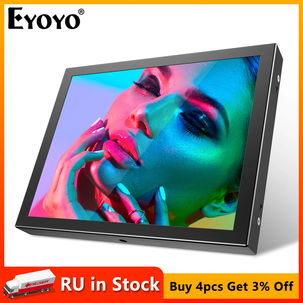 Eyoyo Polegadas Polegadas Polegadas Mini Portátil Led Tela Painel de Exibição com Vga av Hdmi Entrada de Vídeo para Cctv Monitor de Segurança Dvd Raspberry pi Monitor Portátil Hdmi Screen Extender