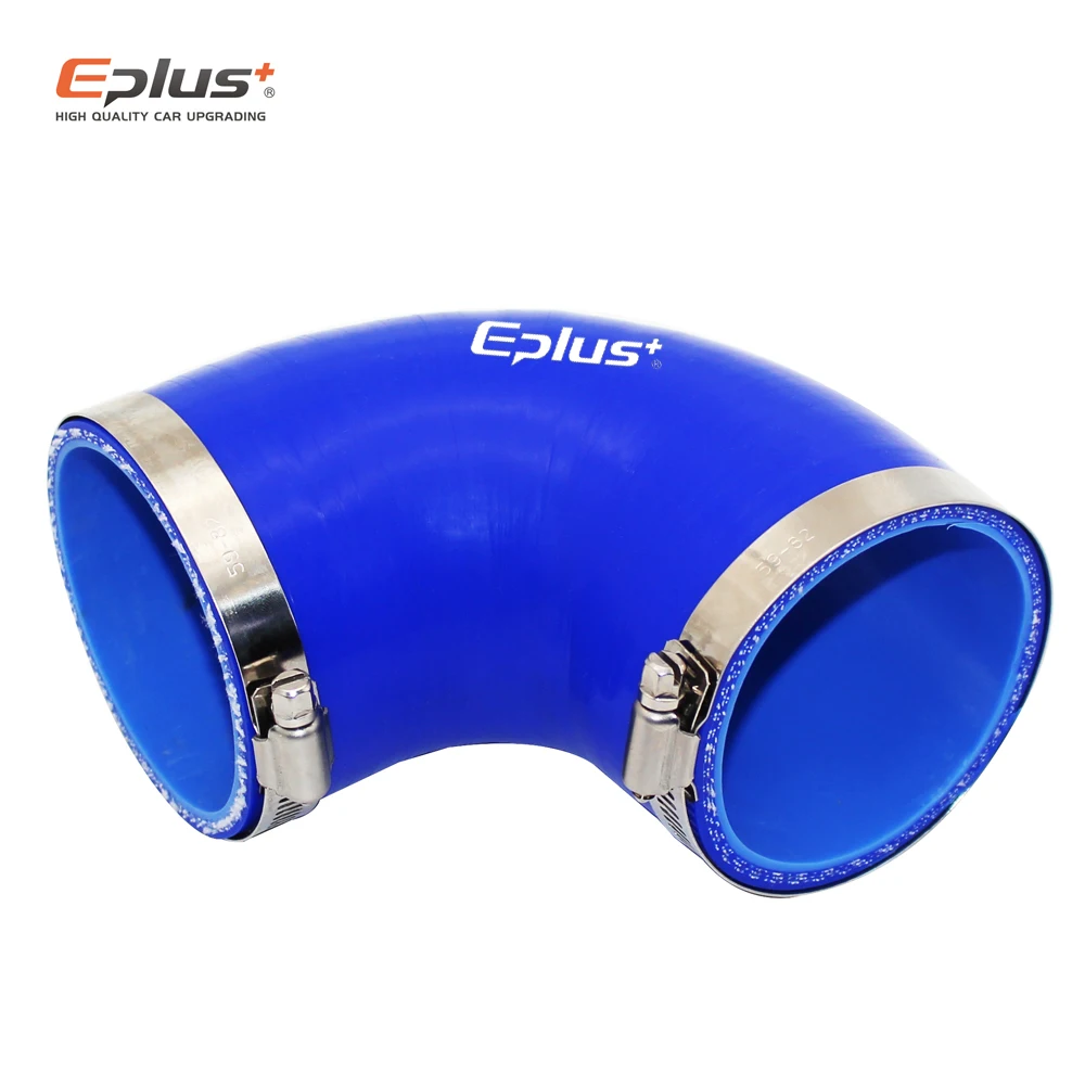 EPLUS Universal Silicone Tubing Hose 90 Degrees Connector Car Intercooler Turbo Intake Pipe Silica Gel Coupler Blue Multi Size