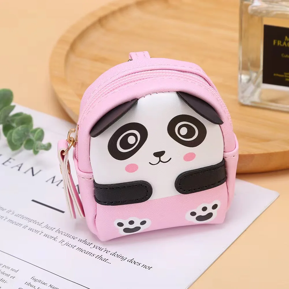 Baby Fashion Bag Clip Panda Cartoon Print Kids Wallet Creative Short Wallet Mini Coin Bag
