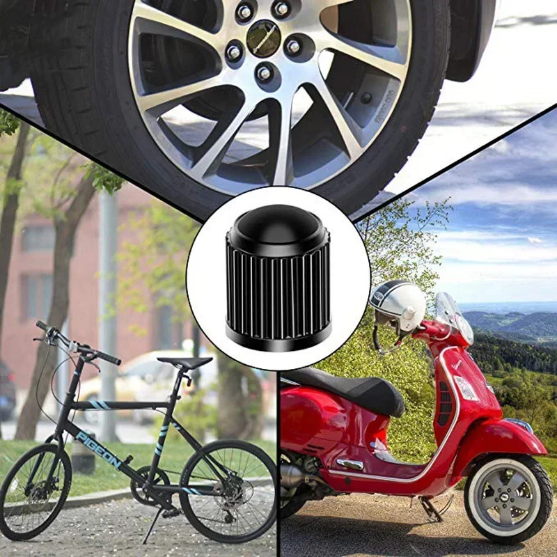 Multicolor Universal Tire Valve Caps - Durable Dust Covers