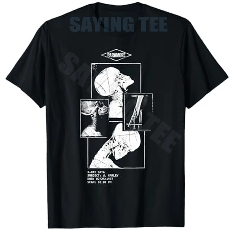 Paramore Cropped Headbanger X-Ray Doctors Lustiges T-Shirt Y2k Sarkastisches Grafik-T-Shirt Herrenbekleidung Humor Streetwear Personalisiertes Top