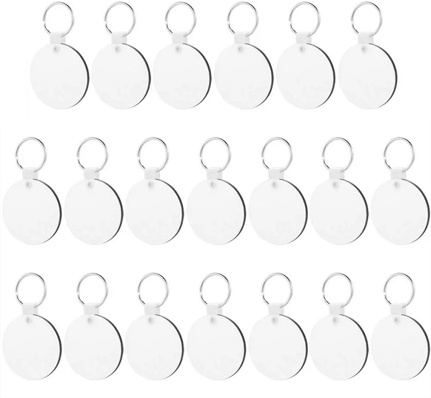 

Прозрачные акриловые брелки для ключей, прозрачные круглые диски, акриловые заготовки, оптовая продажа брелоков для ключей, подвеска «сделай сам», изготовление ювелирных изделий