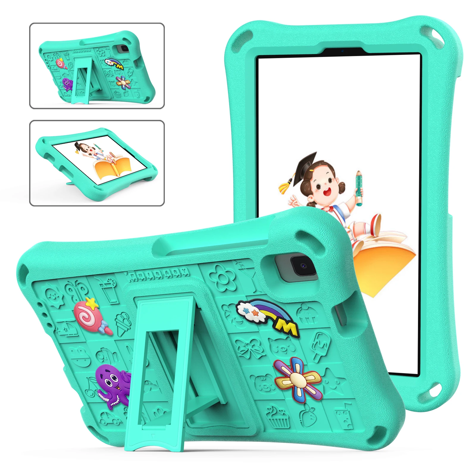 Kids Cartoon EVA Tablet Cover with Built-in Stand - Soft Protective Case