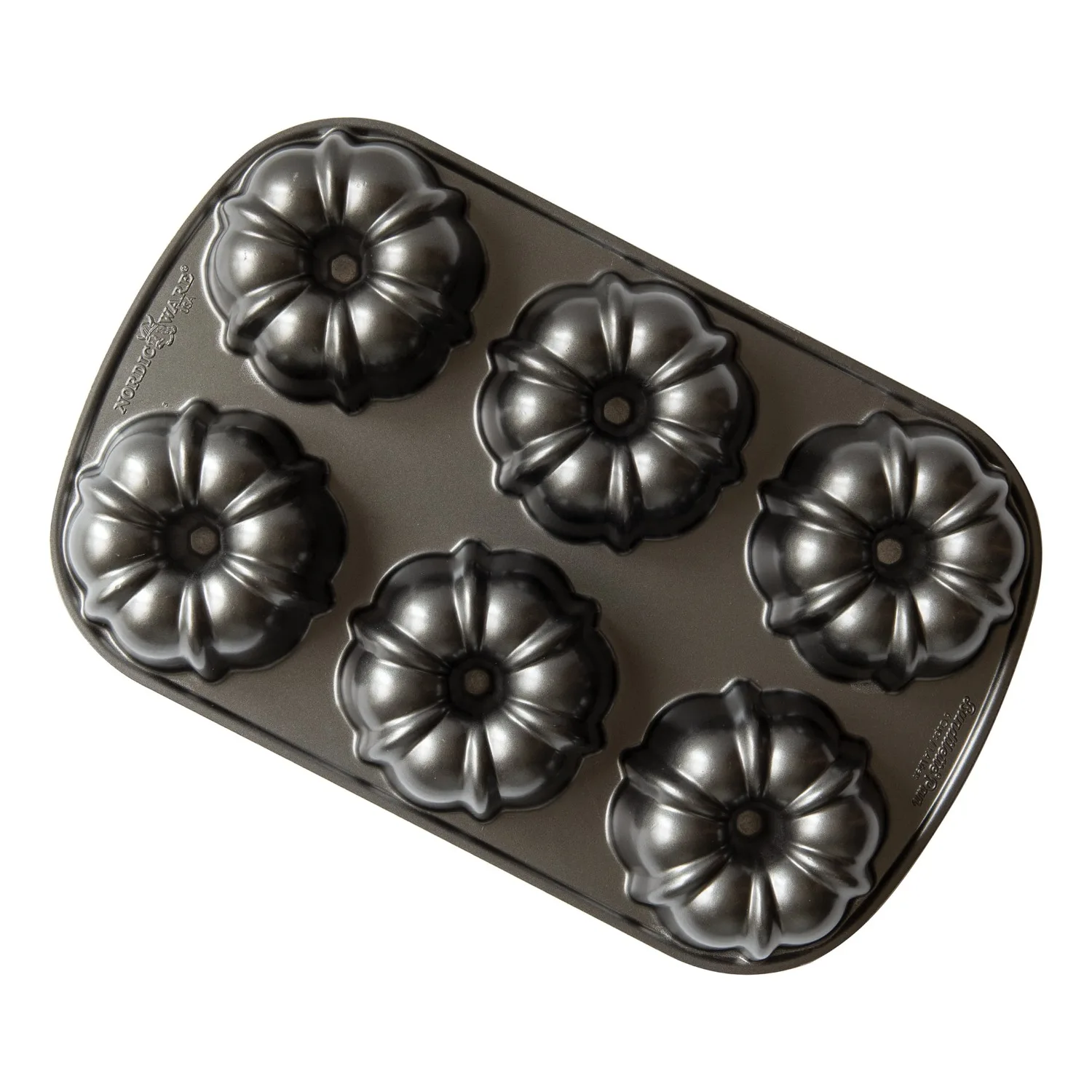 

Nordic Ware Classic Nonstick Cast Aluminum Bundtlette Cake and Muffin Pan 13.9" x 9" x 2", Gray