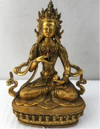 

Statue de bouddha en cuivre tibétain, 8.4 pouces, en laiton Bronze, Vajradhara