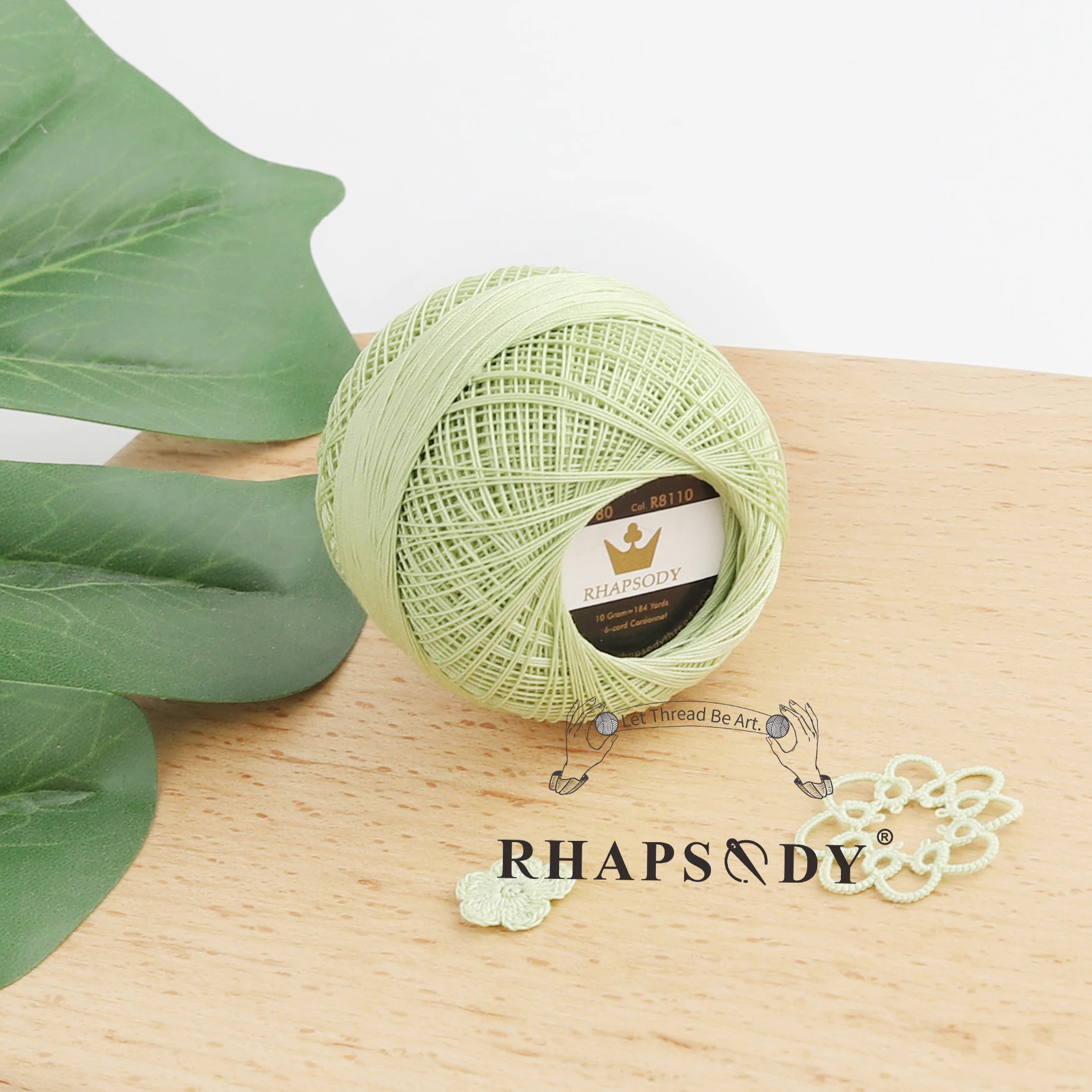 Rhapsody Größe 80 100% Ägyptische Baumwolle Doppelt Gesengter Mercerisierter Faden 10G 184 Yard Für Alle Nadelarbeiten Häkeln Zierknoten Stricken – Detail 8