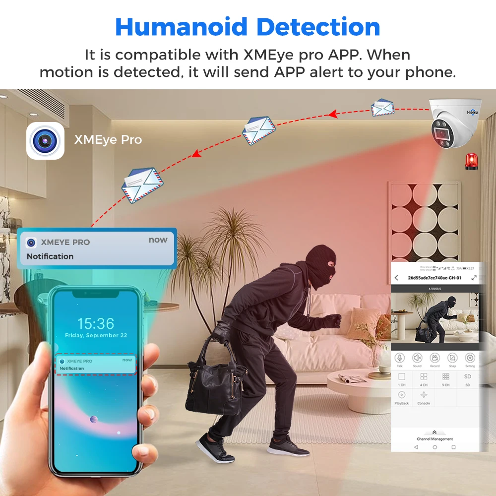 Рисунок 5 - Hiseeu 5MP 8MP 4K POE IP камера