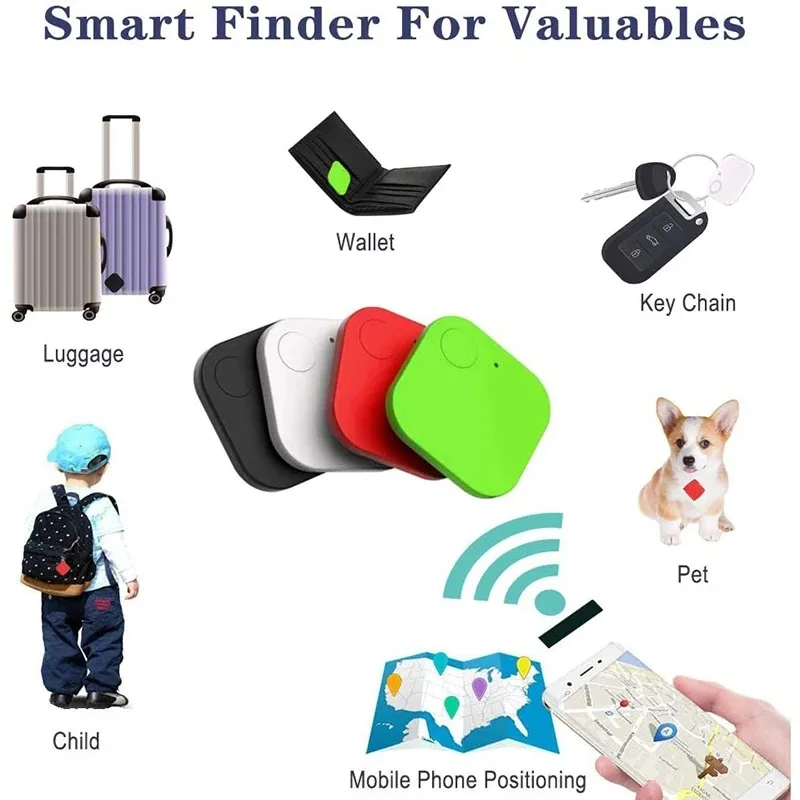 Smart Bluetooth GPS Tracker Work with Apple Find My APP ITag Anti Lost Reminder Device MFI Rated Locator Car Key Pet Kids Finder