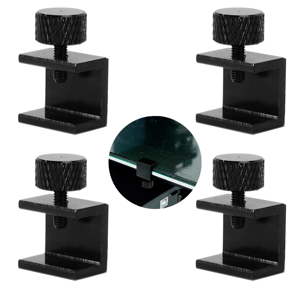 4Pcs 유리 침대 클립 열 침대 고정 클램프 Ender 3/pro/V2/3S/Ender 5/CR-10/CR-20 PRO/CR-10S Pro 3D 프린터 부품 