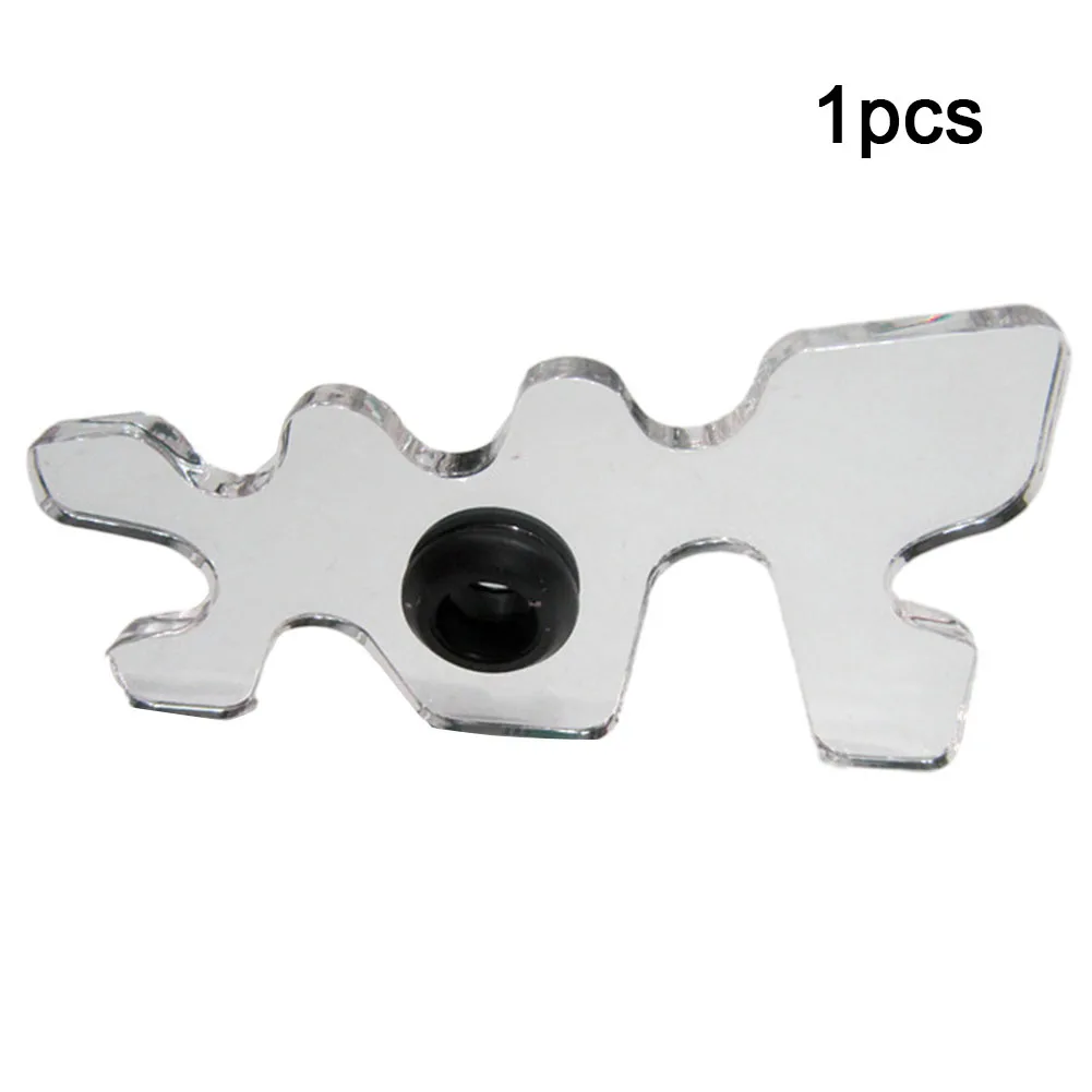 Transparent Billiard Cue Bridge Rest Clear Pool Snooker Cue Head Holder with Adjustable Height and Rubber Grommets