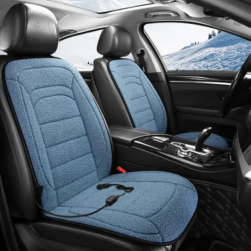 Housse De Siège Auto Chauffante 12V - Coussin Hiver Avec Dossier Complet - 2 Niveaux De Chaleur - Antidérapant - Pour Voiture Et Bureau