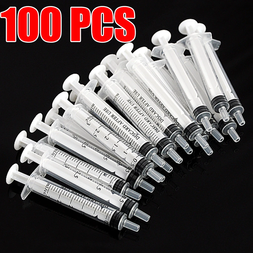 Syringe 10-100Pcs 3ML Plastic Injectors Pets Feeding Health Tool Analyze Disposable Nutrient