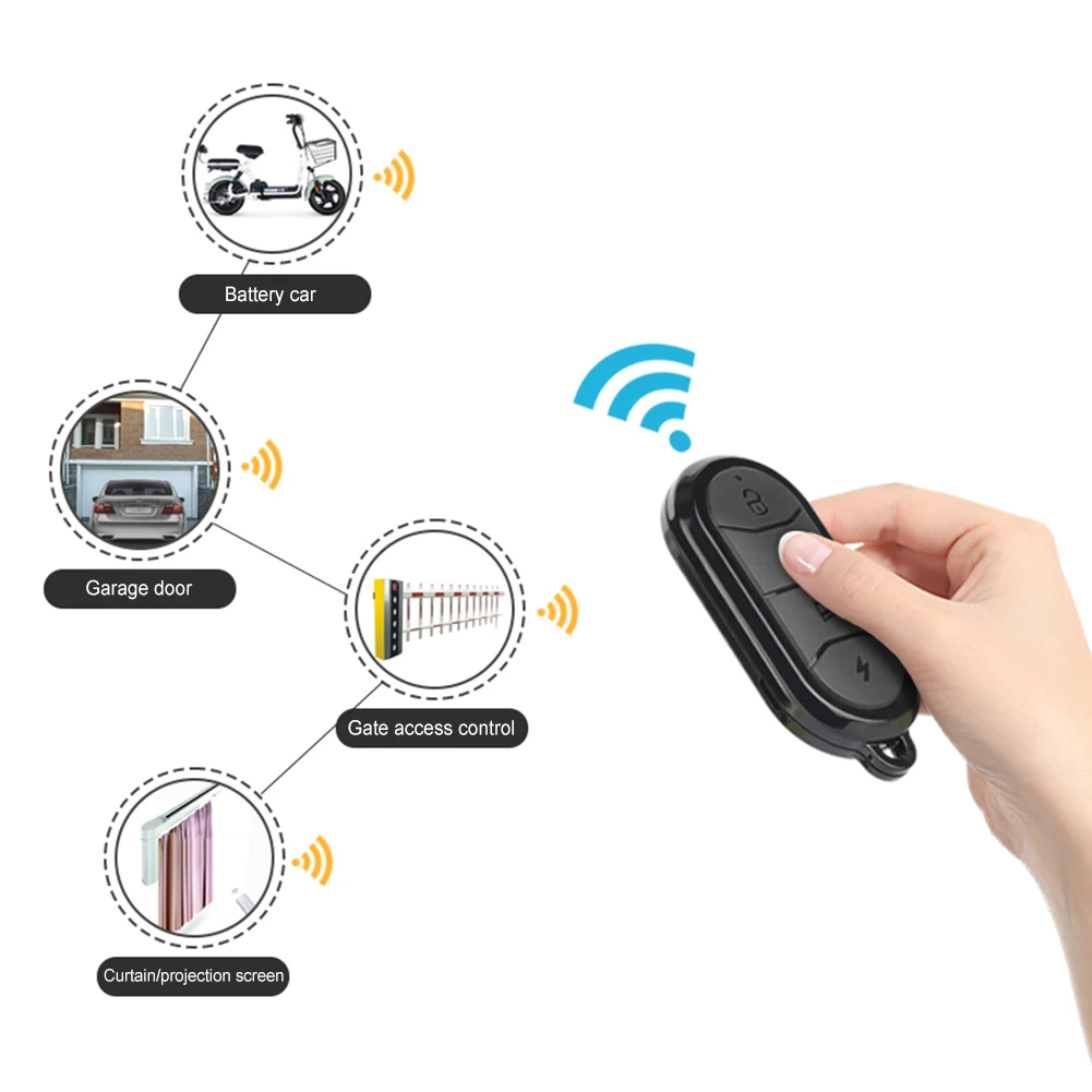 433 MHz Cloning Duplicator Auto Copy Remote Control Universal Garage Gate Opener 4 Buttons Replacement Key Fob for Vehicle Cars