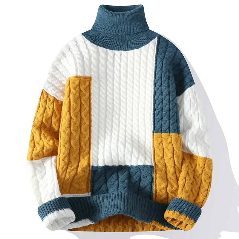 Autumn and Winter New Thickened Warm Sweater Men's Fashion Leisure Loose Comfort High Quality Large Size Sweater Homestay Style