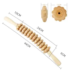 Eco - Friendly Sculpting Wooden Massage Roller for Cellulite Reduction & Muscle Relaxation (12 rounds)