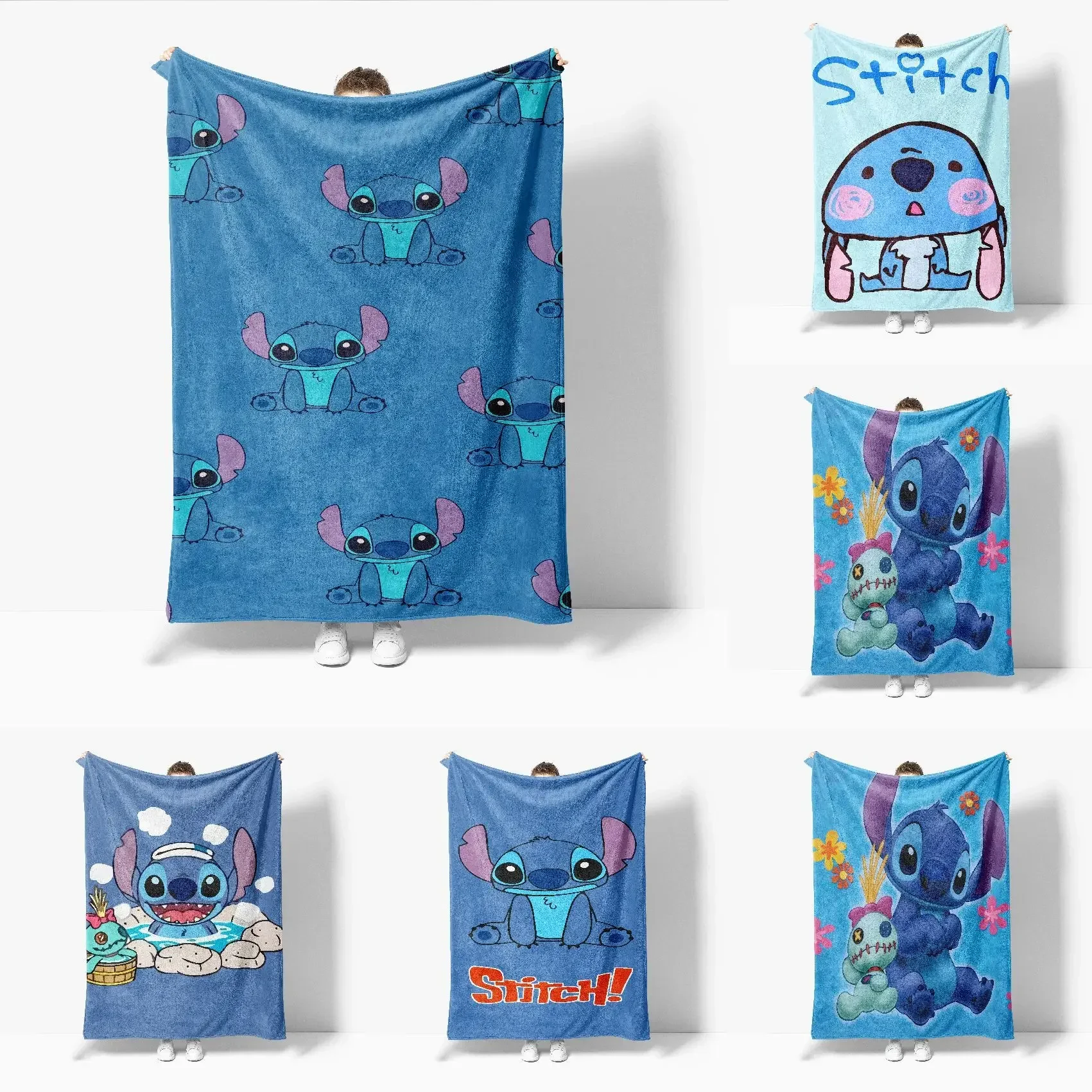 

MINISO Disney Cartoon Animation Stitch Blanket Nap Blanket Air Conditioning Blanket Best Gift Fashion Accessories Room Decor