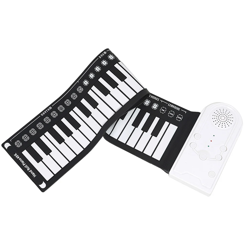 

IRIN 49-Key Hand Roll Up Piano Silicone Portable Keyboard Musical Instrument for Education Foldable Beginning Electronic Organ