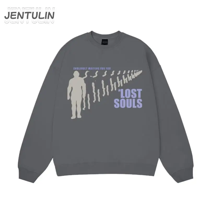 

Retro Harajuku Men Pullovers Hoodie Hip Hop Art Illusion Graphic Gothic Winter Oversized Sweatshirt Y2k Streetwear Clothing Tops