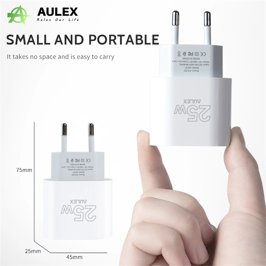 25W USB-C Fast Charger Adapter with PD Quick Charging Technology