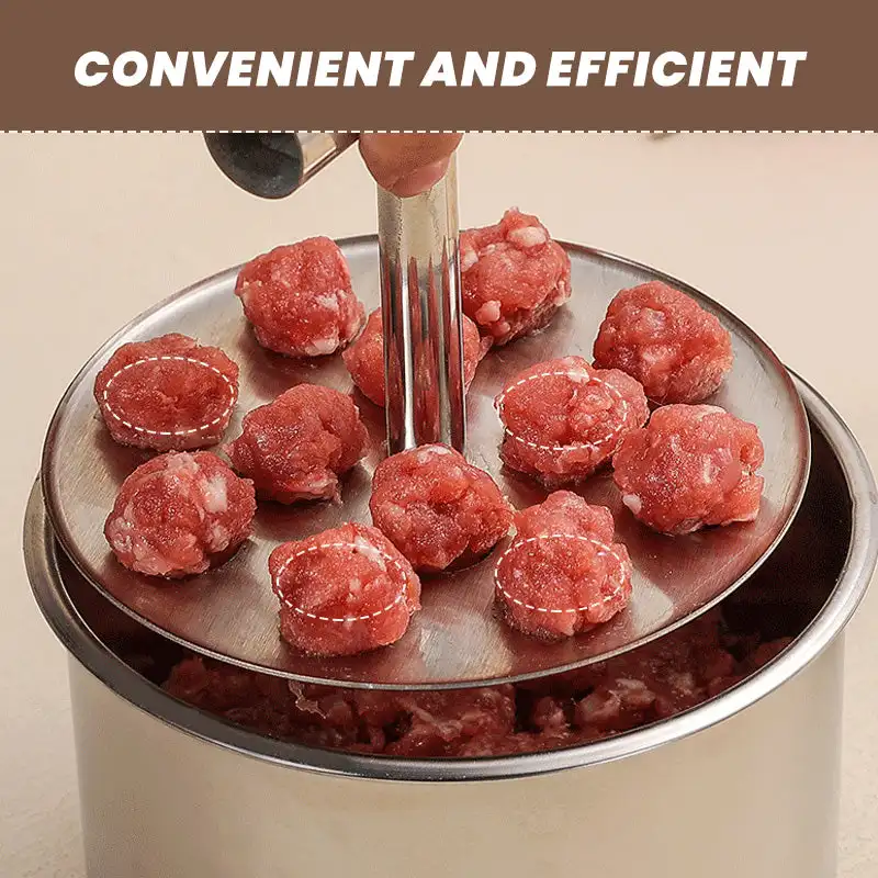 6 Holes 12 Holes Stainless Stee Meatball Maker Kitchen Extruded Meatball Making Tool Meat Ball Mold Meatball Shaper for kitchen