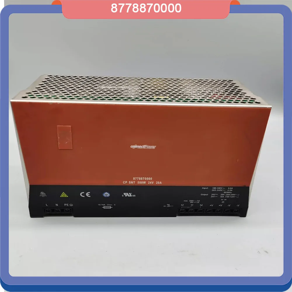 New Switching Power Supply 8778870000 CP SNT 500W 24V 20A For Weidmuller 2 New Switching Power Supply 8778870000 CP SNT 500W 24V 20A For Weidmuller