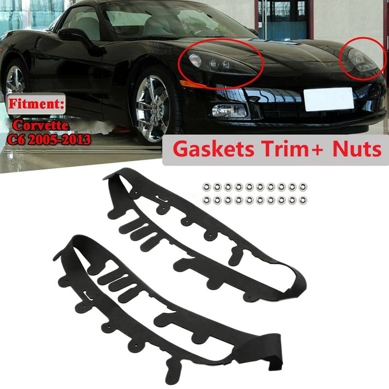 

2 шт., чехлы для передних фар, для C6 Corvette 2005-2013