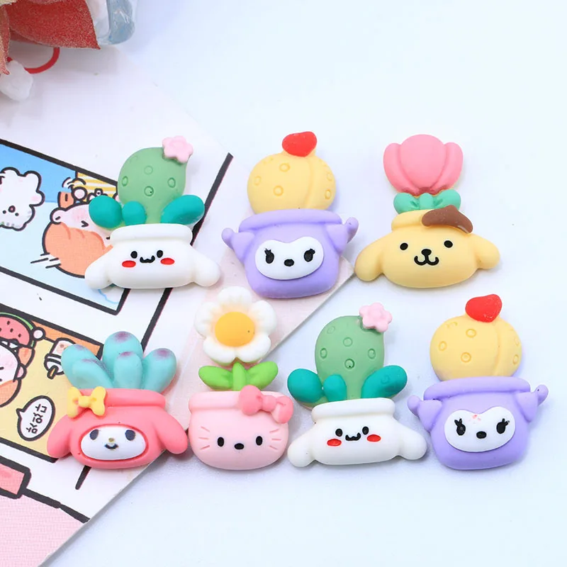 

10Pcs Kawaii Cinnamoroll Phone Case Patch Anime Sanrio Kuromi My Melody Cute Cartoon Kittys Diy Accessories Toy for Girls