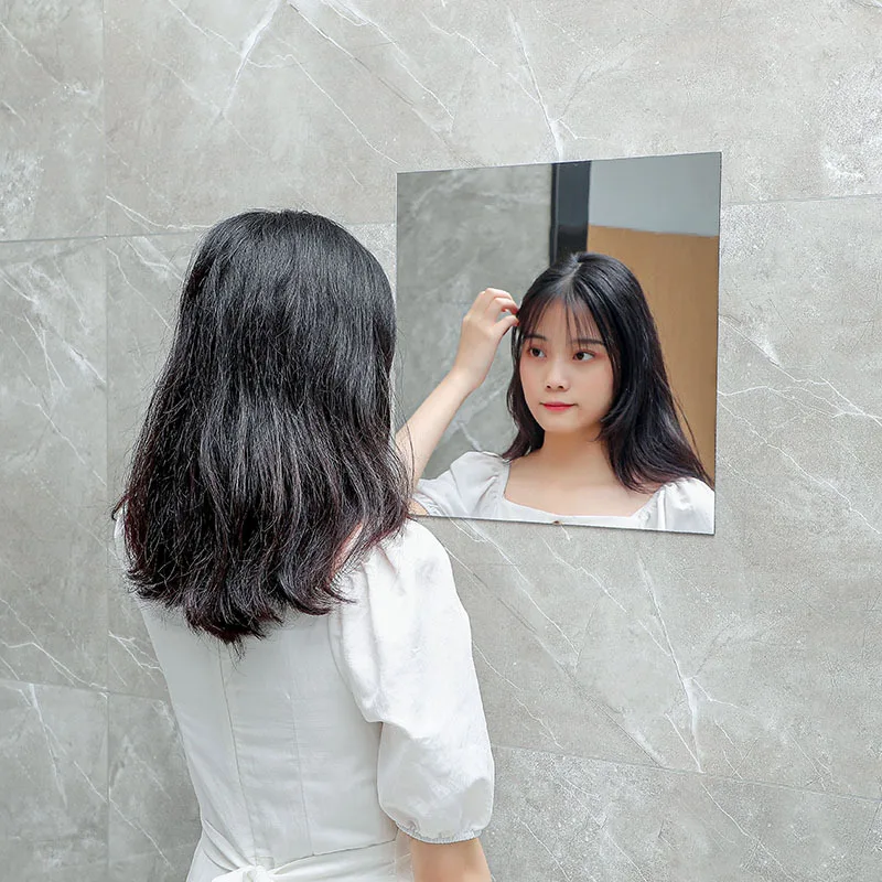 Rectangle Self Adhesive Silver Acrylic Mirror Non Glass Safety Mirror Classroom Baby Kids Playroom Home Wall Decor wall sticker,mirror wall sticker,acrylic wall sticker