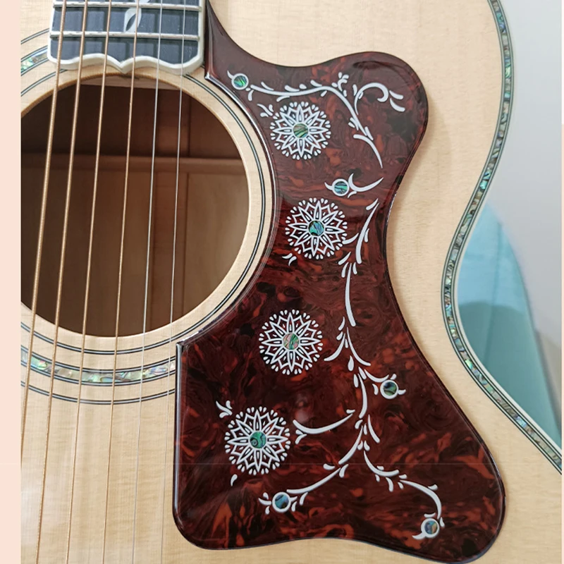 thumbnail image 2 of Acoustic Pickguard Guitar Sound Hole Cover Wood Carved 2 of 13
