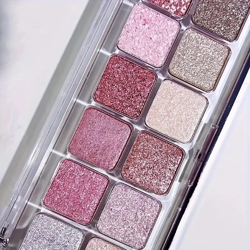 Sparkle Eyeshadow Palette: 12 Shimmering and Glittering Shades for Performances and Highlighting