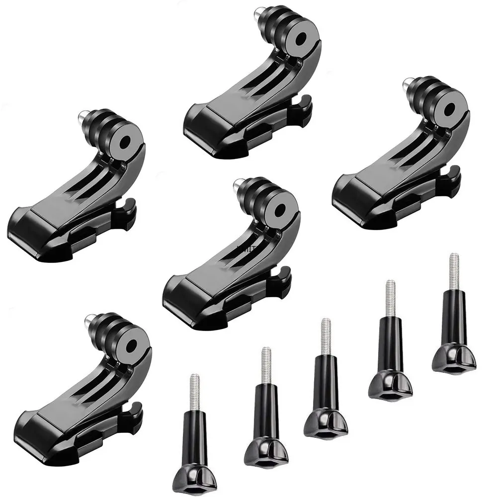 

J Hook Adapter Mount Quick Release Long Screw 5 Sets For GoPro Hero 11 10 SJCAM Xiaomi yi 4k DJI OSMO Action Camera Accessories