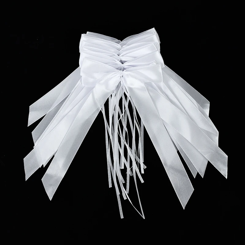 25 Stück weiße Schleife für Hochzeit, Auto, Schleife, DIY, Geschenkpapier, Schleifen, romantische Hochzeit, Geburtstag, Party, Stuhl, Gastgeschenke, Dekorationen – Detail 8