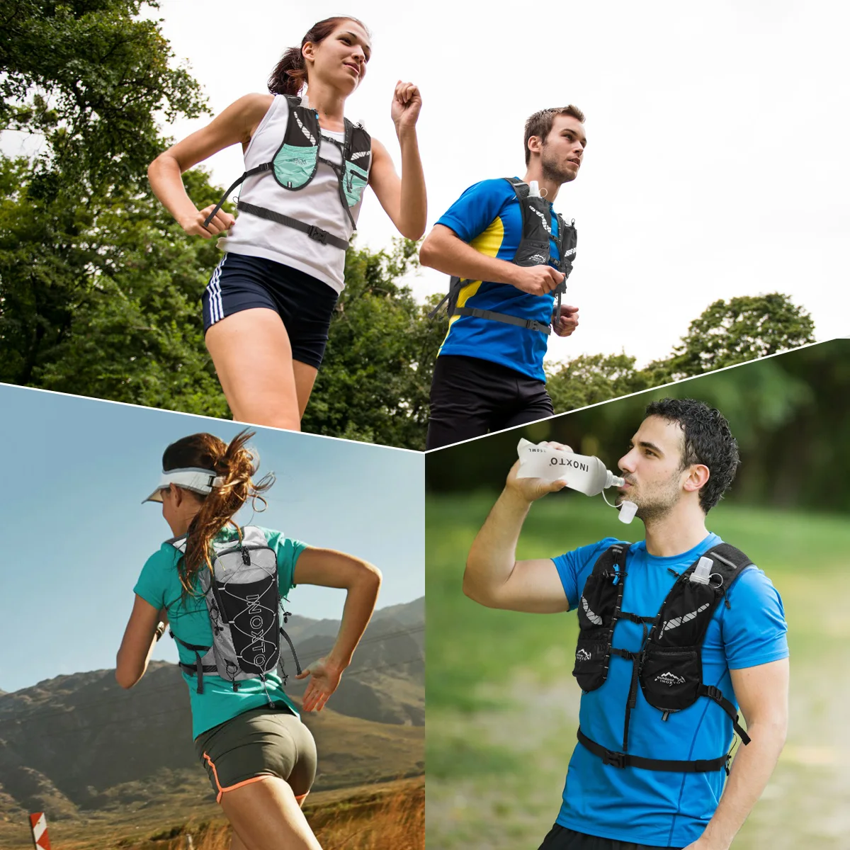 Running Hydrating Vest Backpack 8L, Cycling Hydrating Backpack Hiking Marathon Hydrating, With 2L Water Bag 250ML Water Bottle 5
