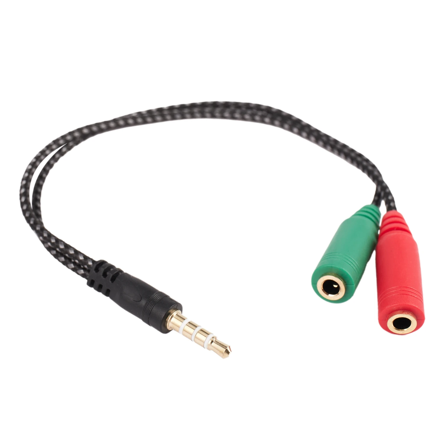 AHIER 3.5mm Gold 1/8 Stereo Mini Jack Male to 2 Female RCA Adapter Audio  (20cm)