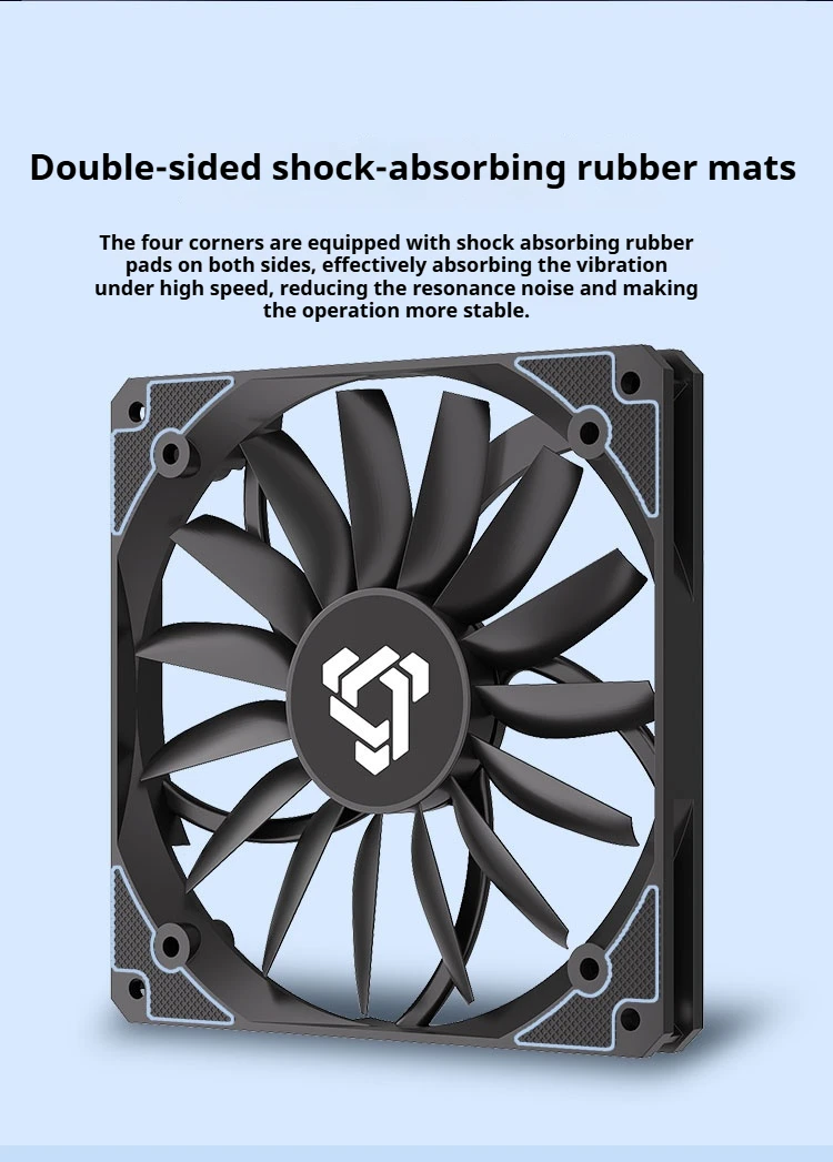 UT-14015 140mm PC Cooling Fan, PWM 300-1100RPM, 15 blades, Equipped with FDB Bea