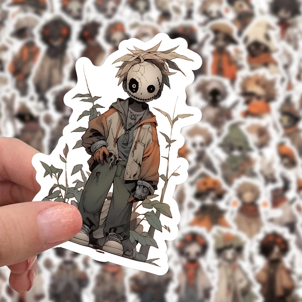 

10/30/60pcs Goth Scarecrow Graffiti Stickers Decals Toys Horror Cool Decorative Skateboard Motorcycle Laptop Vinyl Sticker Packs