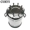 CUKYI Electric Grill 6/8/10 sticks Automatic revolving Vertical Grill Timing Barbecue tools smokeless Mutton BBQ Skewers machine 6